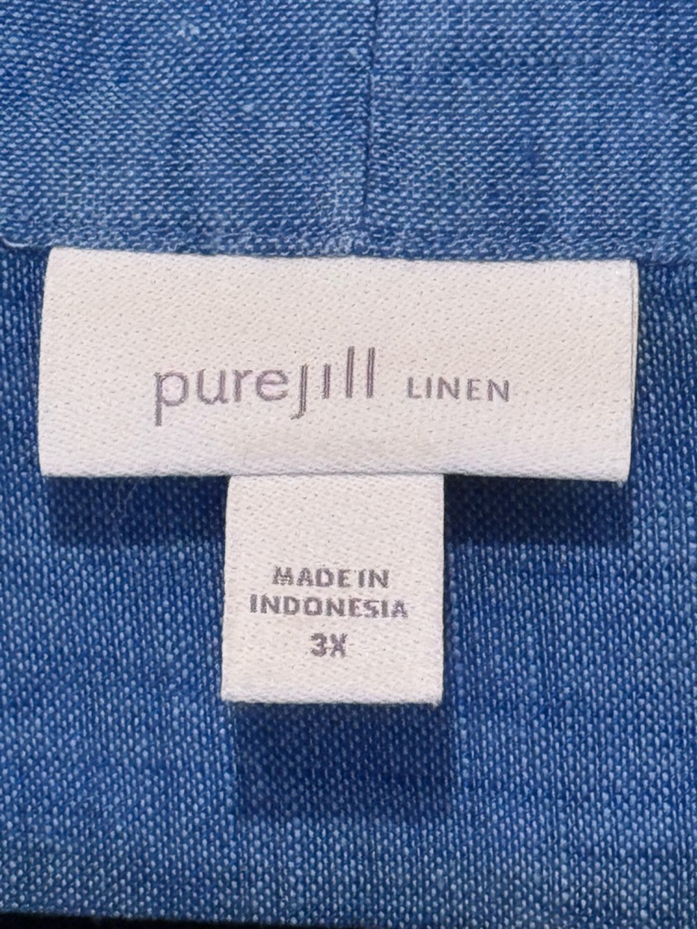 J. Jill - Pure Jill - Linen Button-Front Tunic Women’s Plus Size 3x - Picture 8 of 9
